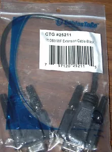 New CablesToGo 25211 DB9 M/F Extension Cable 1ft Serial RS232 - Ships from USA - Picture 1 of 4