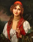 Art Giclee Printed Oil Painting Print Gentle girl portrait Canvas