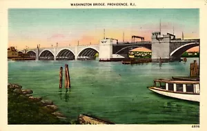 Postal Washington Bridge Providence, Rhode Island - Imagen 1 de 2
