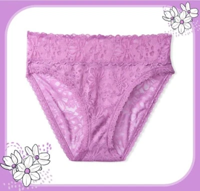 XL Lila THE LACIE Completo Floral Encaje Elastizado Victoria Secret Calzoncillo Pierna Alta Panty Foto 1 de 4