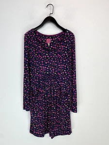 Joules A-line Long Sleeve Navy Floral Dress with Pockets Size 8 - Picture 1 of 13