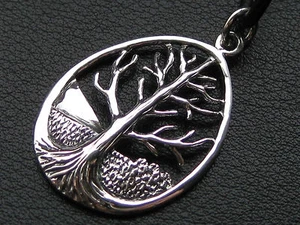 Lebensbaum 925 er Silber Asatru Weltenbaum Ygdrasil Ketten Anhänger / KA 059 - Picture 1 of 9