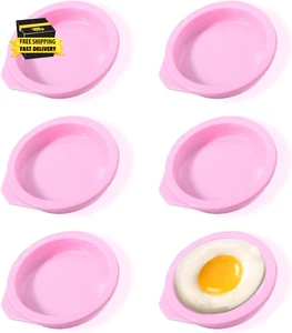 6PCS Silicone Air Fryer Egg Molds, 4 Inch Air Fryer Egg Pan, Silicone Egg Cooker - Picture 1 of 9