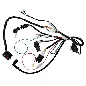 Wiring Harness +Light Wire Kick Start 110 125cc 140cc Engine Lifan Pit Bike XR70 - Picture 1 of 4