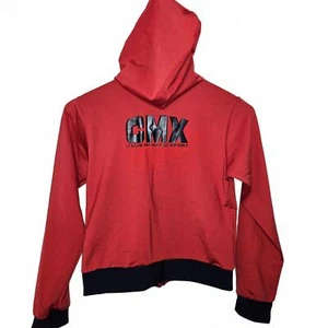 Vintage Club Monaco CMX Jacket Kids 12 Red Blue Nylon Zip Up Hooded 90s New - Picture 1 of 10