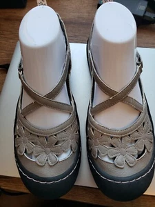 JBU by Jambu Vegan Mary Jane Wildflower Shoes Sz 8 Gray Memory Foam Blossom - Picture 1 of 8