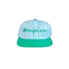 VTG K-Products Snap-On Tools Hat USA Made Cap White Green Pin Stripe Baseball