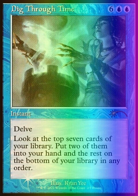 MTG Magic the Gathering Dig Through Time (2/9) Love Your LGS 2021 LP FOIL - Image 1 of 1
