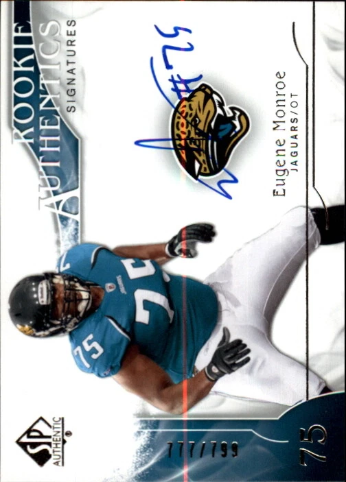 A1642- 2009 SP Authentic #337 Eugene Monroe RC Auto /799 SAMPLE PIC - Image 1 of 2