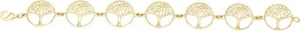 MERCEDES SHAFFER Tree of Life Circle Link Bracelet (24k Gold-Plated) MS437GP - Picture 1 of 2