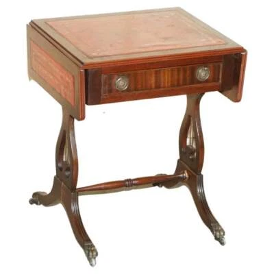 BEVAN FUNNELL OXBLOOD CUERO MESA AUXILIAR EXTENSIBLE MESA DE GRANDES JUEGOS Foto 1 de 4