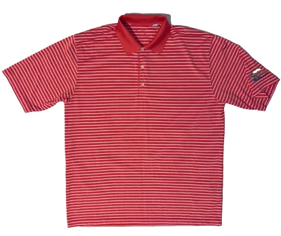 Ben Hogan Performance Golf Polo Mens XL Red Striped Short Sleeve Shirt - Image 1 of 4