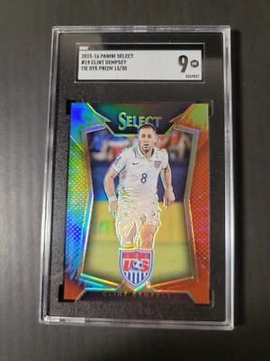 2015-16 Panini Select Clint Dempsey Tie-Dye Prizm /30 SGC 9 - Image 1 of 4