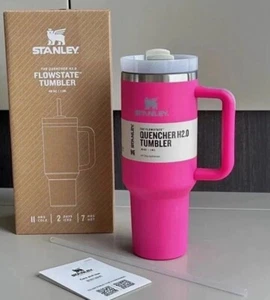 Stanley 40oz Stainless Steel H2.0 FlowState Quencher Tumbler  *Camelia Rose Red* - Picture 1 of 2