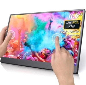 11.6 In Touchscreen 1366x768 mini HDMI Type C USB Portable Gaming Monitor Eyoyo - Picture 1 of 14