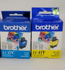 2er-Pack ORIGINAL Brother Tintenpatrone LC-41C Cyan LC-41Y gelb ABGELAUFEN 2008 - Bild 1 von 12