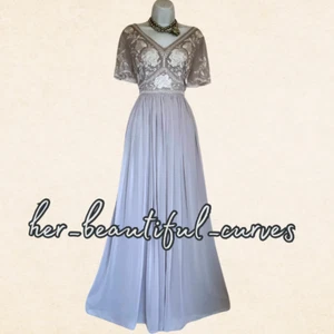 MONSOON EMBROIDERED FLORAL MAXI WEDDING OCCASION PARTY DRESS SIZE 16 - Picture 1 of 6