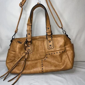 Dasein  Top Handle Barrel Handbag with Shoulder Strap    Soft Vegan Leather - Picture 1 of 11