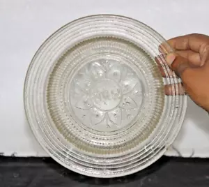 Vintage Crystal Clear Decorative Glass Plate Home Decor & Collectible 14854 - Picture 1 of 8