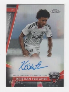 2024 TOPPS CHROME MLS SOCCER AUTOGRAPH KRISTIAN FLETCHER D.C. UNITED - Picture 1 of 2