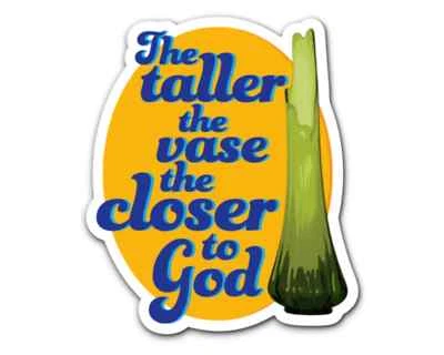 Green L.E. Smith Swung Vase Sticker • Mid Century Modern • Vintage Art Glass - Image 1 of 2