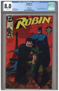 Robin #1 CGC 8.0 tercera impresión 1991 WP miniserie cubierta clásica rara difícil de encontrar - Imagen 1 de 2