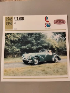 CLASSIC CARS Atlas Editions 1999 singles 1946/50 ALLARD K1 free ship - Picture 1 of 2