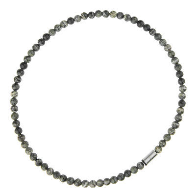 Ernstes Design Collier Edelstahl K197 Silberauge Perlen 6 mm Kette edvita petit - Bild 1 von 3