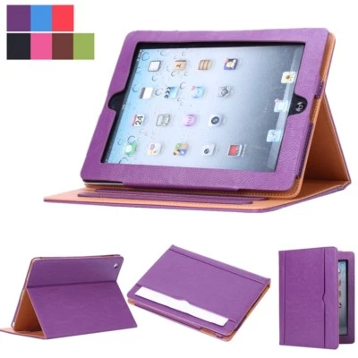 New Soft Leather Folio Wallet Smart Case Cover Sleep Wake Stand For Apple iPad - Image 1 of 4