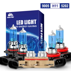 For Chevy Silverado 1500 2500 HD 2007-2015 Halogen Headlights + Fog Bulbs Kit - Picture 1 of 14
