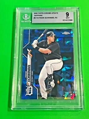 FRANK SCHWINDEL 2020 Topps Chrome Update Sapphire BGS 9 MINT RC #U118 Chi Cubs - Image 1 of 2