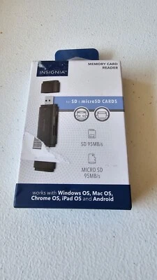 Insignia - USB 3.2 SD and microSD Memory Card Reader - Works Perfectly!! - Image 1 of 3