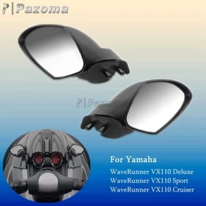 Pair Motorboat Rearview Mirrors For Yamaha Waverunner VX110 Sport Deluxe 05-2009 - Picture 1 of 11