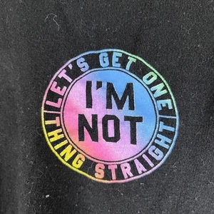 One Thing Straight I’m Not Adult Small Graphic Tshirt Black LGBT Pride Gay June - Bild 1 von 7