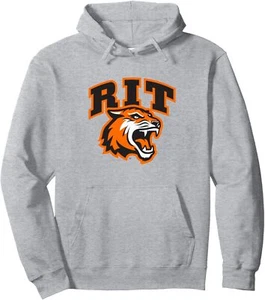 Rochester Institute of Technology RIT Tiger Stacked Logo Pullover Hoodie - Picture 1 of 4