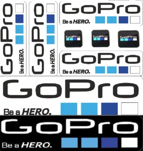 WATERPROOF BOAT KAYAK CANOE GOPRO STICKERS 9 PIECES LOT DECALL - Picture 1 of 1