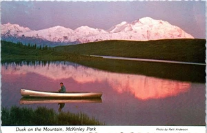 Dusk on the Mountain McKinley Park, Alaska Postcard - Picture 1 of 2