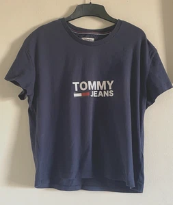 Vintage Tommy Hillfiger Short  Sleeve Navy Blue  Tee, T-shirt, Top XS UK 6 - Picture 1 of 4