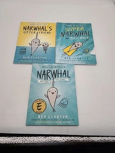 Narwhal and Jelly Series by Ben Clanton 3 book Lot Paperback 1 2 4 - Picture 1 of 4