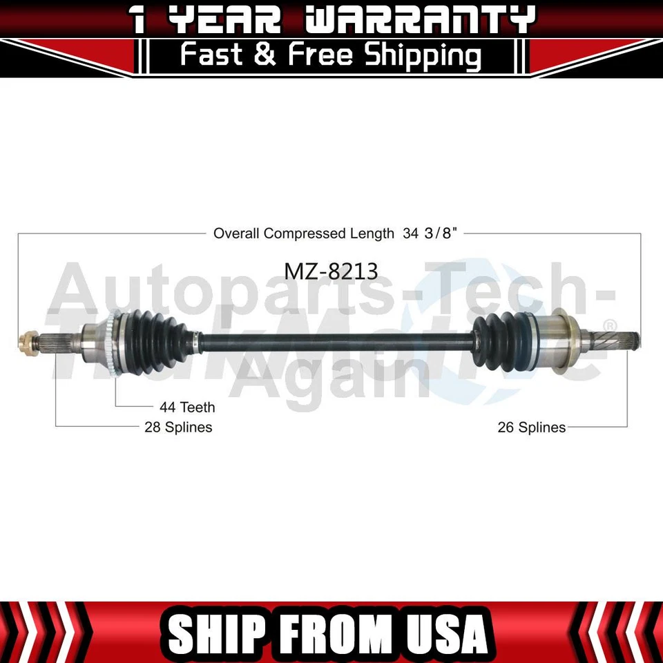1 задний правый вал оси CV Trakmotive подходит для Mazda CX-9 2007-2014 годов выпуска - Изображение 1 из 1