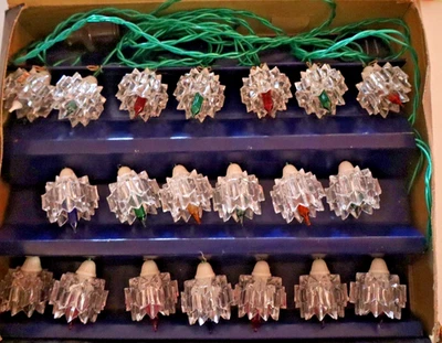 20 Vintage PIFCO Christmas Crystal Lights - Boxed - Image 1 of 4