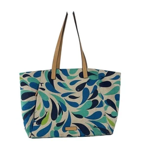 Vera Bradley Canvas Beach Tote Bag Whale Fish Print AS IS - Picture 1 of 9