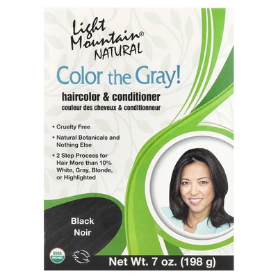 ¡Colorea el gris! Color y acondicionador de cabello natural, negro, 7 oz (198 g) Foto 1 de 3