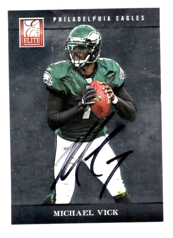 Michael Vick Autographed Signed Eagles 2012 Elite  Card NM COA - Image 1 of 3