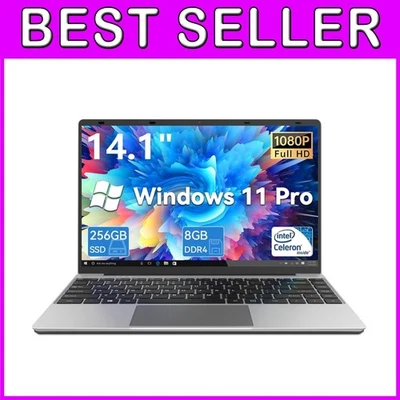14" Laptop Windows 11 Pro 8GB RAM 256GB SSD FHD - Image 1 of 4