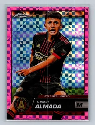 2023 Topps Chrome MLS - Thiago Almada - 185 - Pink X-Fractor - NM - Image 1 of 2