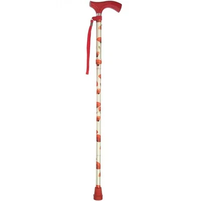 Switch Sticks Poppies Print Aluminum Folding Cane 32 to 37 Inch Height - Image 1 of 3