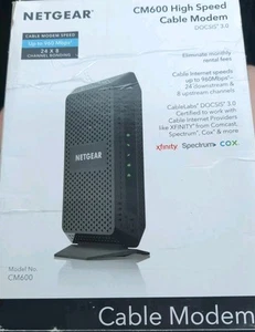 NETGEAR CM600 HIGH SPEED CABLE MODEM DOCSIS 3.0 - Zdjęcie 1 z 7