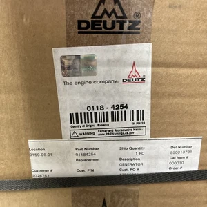 Genuine Deutz - 0118-4254 Alternator - Picture 1 of 3