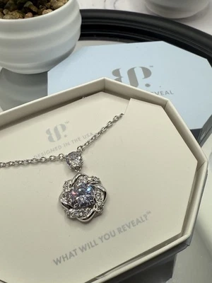 Bomb Party NK58208 "Wrapped Up In You" Necklace Lavender Topaz Rhodium - Image 1 of 4